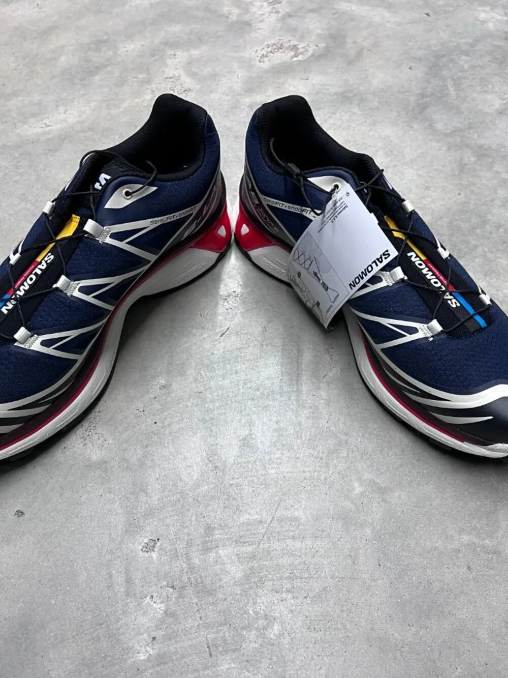 Salomon XT-6 Maritime Blue Black Fiery Red Men's Size 13 L491054 - New